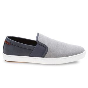 ALDO Men's Gray Denim Look & Navy Casual Slip On Comfort Loafers Size 12